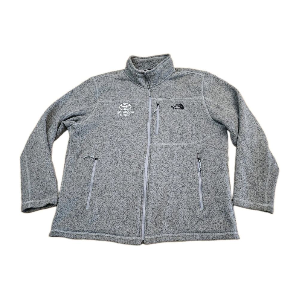The North Face Men’s Size 2XL Gray Full Zip Front Sweater Jacket Fleece